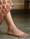 Silver Heart Shape Anklet
