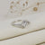 CZ White Stone Rhombus Shape Silver Ring