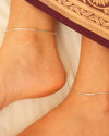 Sleek and Minimal Silver Anklet for Daily Wear