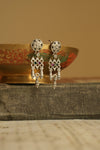 Geometric Charm Oxidised Silver Earrings