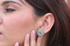 Silver Red Surya Studs