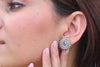Silver Red Surya Studs