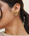 925 Silver Diamond Floral Stud Earrings