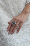 Silver Double Flower Ring