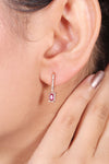 Silver Rose Gold Plated Earrings