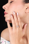 Silver Deer Heart Shaped Ring