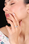 Silver Solitaire Ring