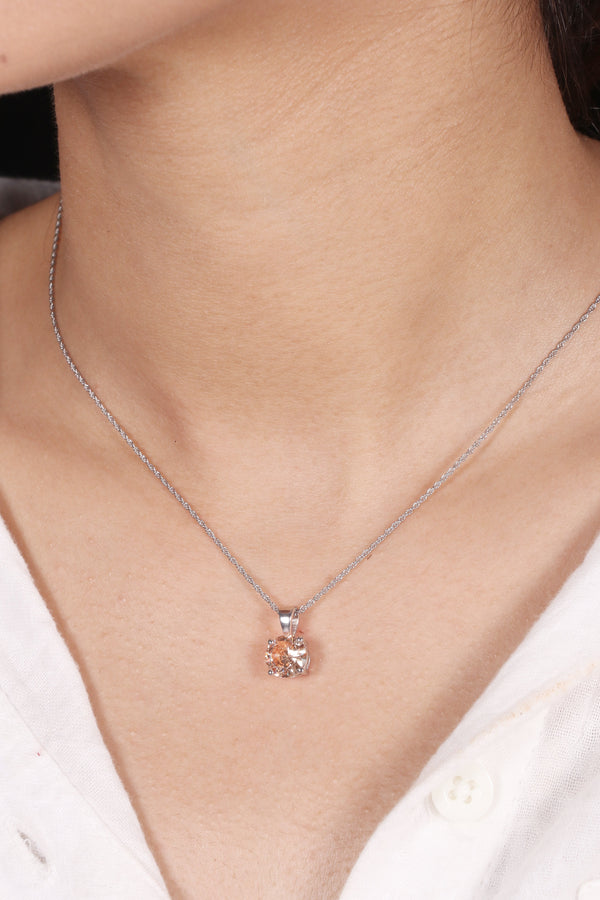 Silver Minimalist Pastel Pendant
