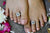 Silver Green Stone Toe Ring ( pair )
