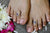 Silver Purple Stone Toe Ring ( pair )