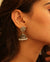 Classic Oxidised Silver Earrings With pearl Beads