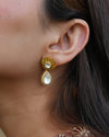 Lightweight Ethnic Polki Earrings in Sterling Silver