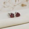 Red Heart Shape stone studs