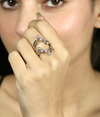Silver Unique Elongated Ring