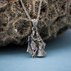Silver Radha Krishna Pendant