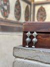 AntiqueSilver Oxidised Earrings with Dome Jhumki Design