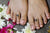 Silver Double Flower Toe Ring ( pair )